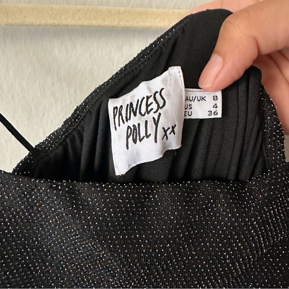Princess Polly REEVA MINI DRESS BLACK Size 4 - Picture 8 of 11